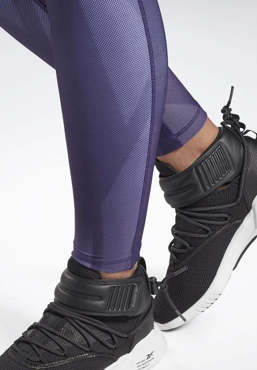 Reebok - Lux hr 2.0 all over print tights - purple