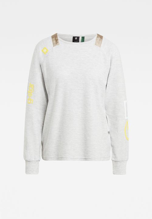 G-STAR - Sleeve print sweater - off white 