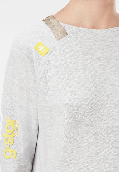 G-STAR - Sleeve print sweater - off white 