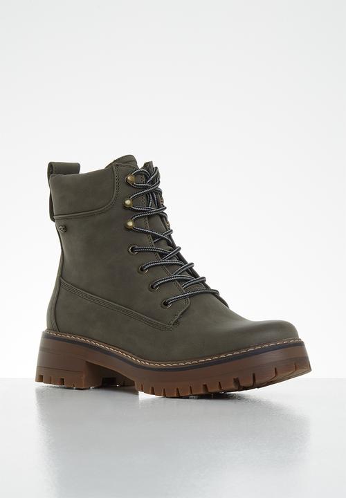Miss Black - Fox 2 combat boot - grey