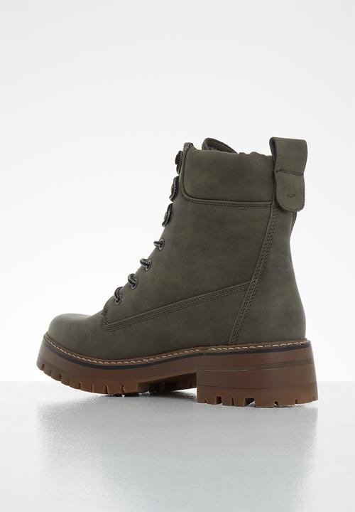 Miss Black - Fox 2 combat boot - grey