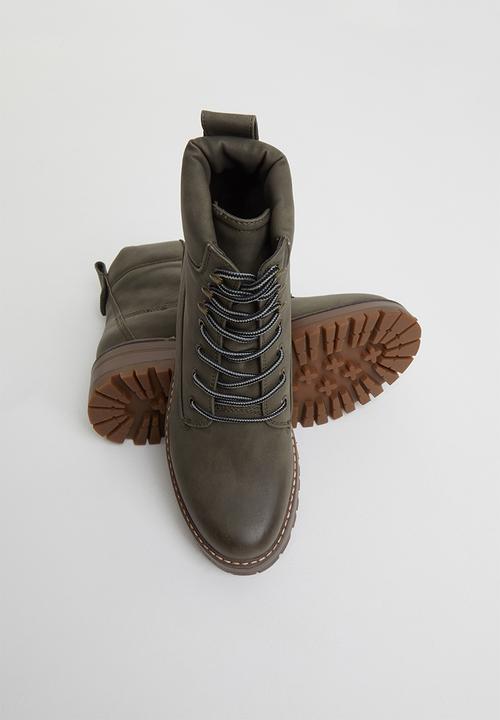 Miss Black - Fox 2 combat boot - grey