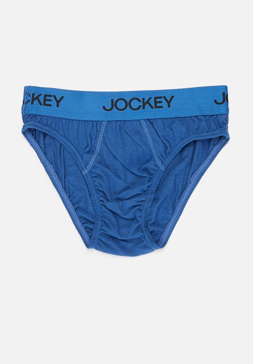 Jockey - Boys 3 pack plain briefs - blue & red 