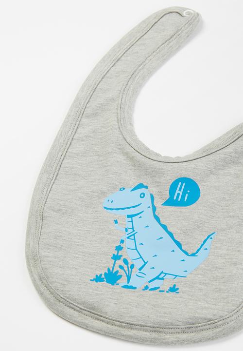Superbalist Kids - Baby boys bodysuit, leggings & bib set - grey & blue 