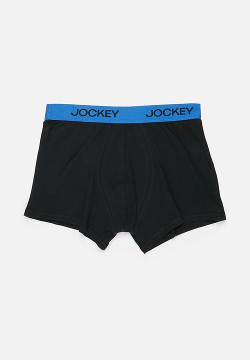 Jockey - Boys 2 pack pouch trunks - blue & black 