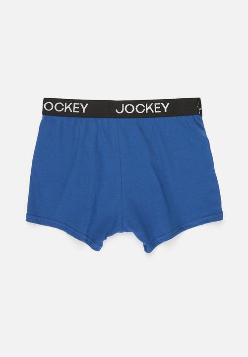 Jockey - Boys 2 pack pouch trunks - blue & black 
