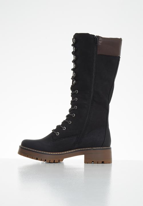 Miss Black - Fox 4 lace up boot - black