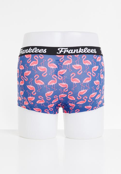 Franklees - New vegas short leg trunks - blue & pink
