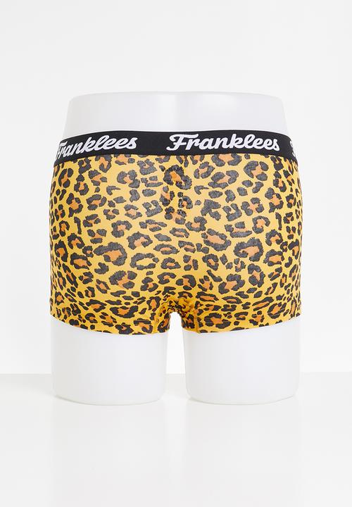 Franklees - Leopard short leg trunks - brown