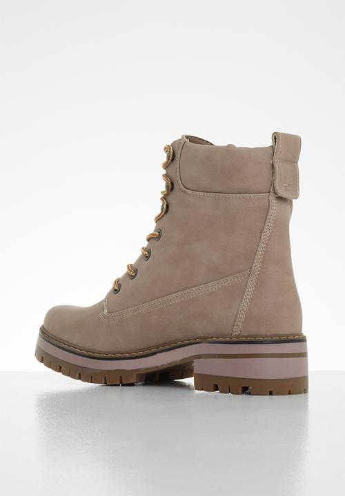 Miss Black - Fox 2 combat boot - pink