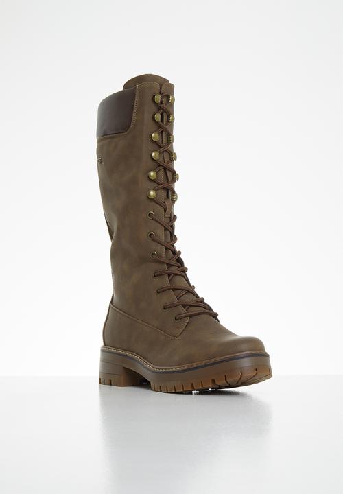 Miss Black - Fox 4 lace up boot - brown