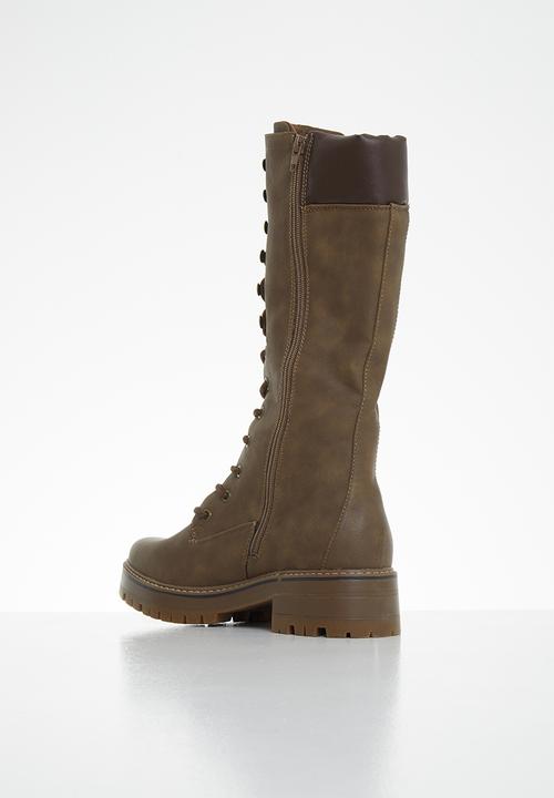Miss Black - Fox 4 lace up boot - brown