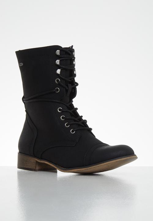 Miss Black - Bon bon 2 mid calf boot - black