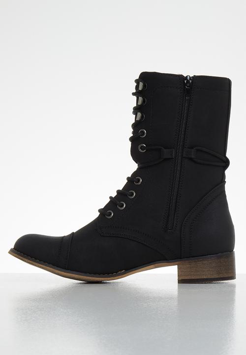 Miss Black - Bon bon 2 mid calf boot - black