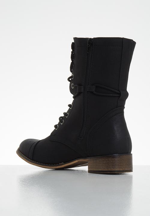 Miss Black - Bon bon 2 mid calf boot - black