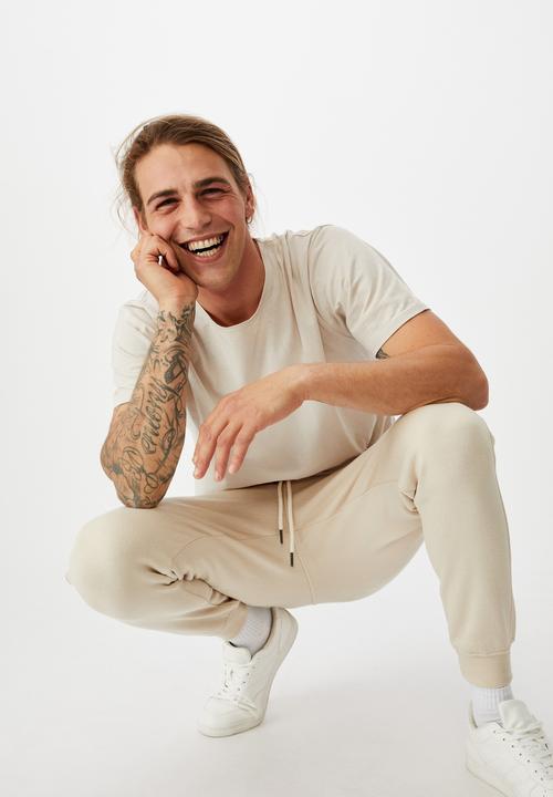 Cotton On - Trippy slim trackie - neutral 