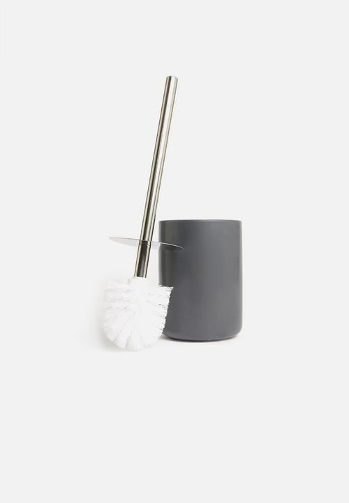Bathroom Solutions - Dolomite toilet brush holder - charcoal