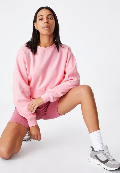 Cotton On - Classic cropped crew - pink