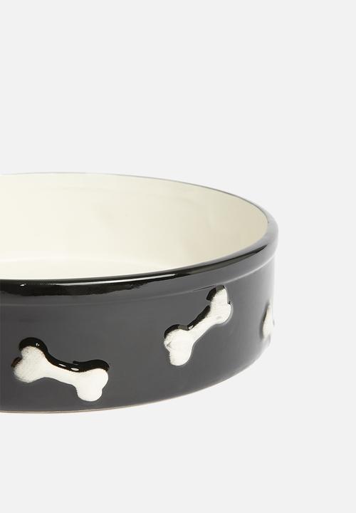 Pet Collection - Dog bone bowl - black