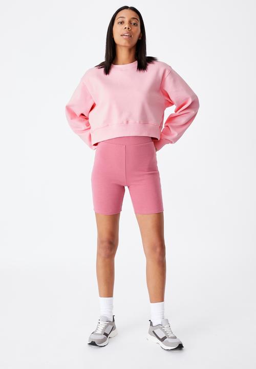 Cotton On - Classic cropped crew - pink