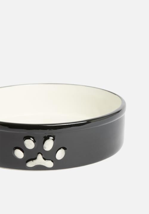 Pet Collection - Dog paw bowl - black