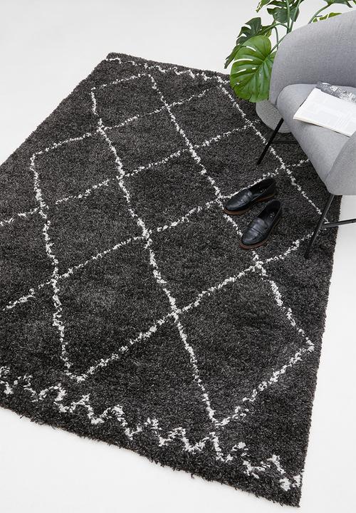 Fotakis - Gipsy shaggy rug - diamond charcoal
