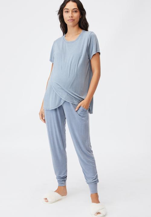 Cotton On - Sleep recovery maternity pant - blue