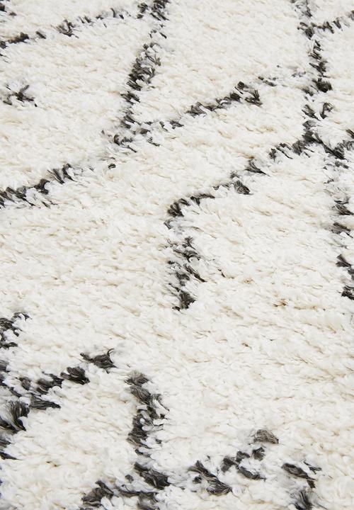 Fotakis - Gipsy shaggy rug - peni white/black