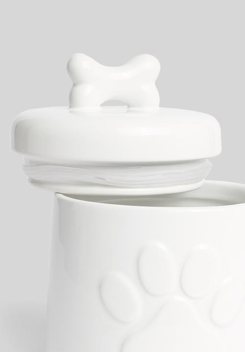 Pet Collection - Dog dia storage jar - white
