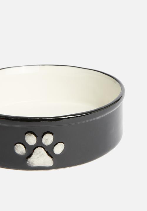 Pet Collection - Cat paw bowl - black