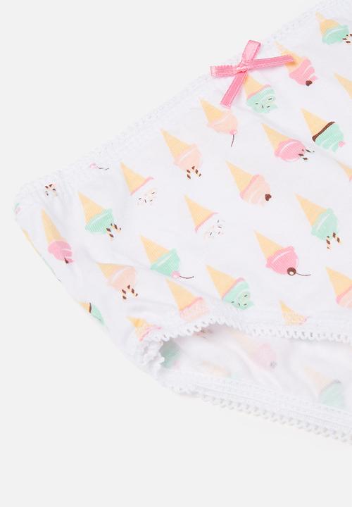 MINOTI - Girls 3pack all over print knickers - multi