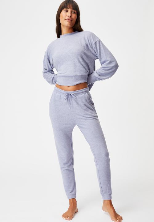 Cotton On - Super soft slim cuff pant - periwinkle marle
