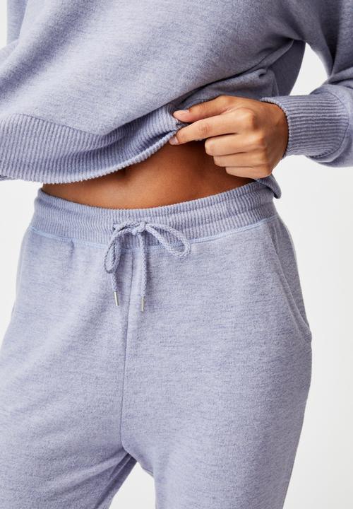 Cotton On - Super soft slim cuff pant - periwinkle marle