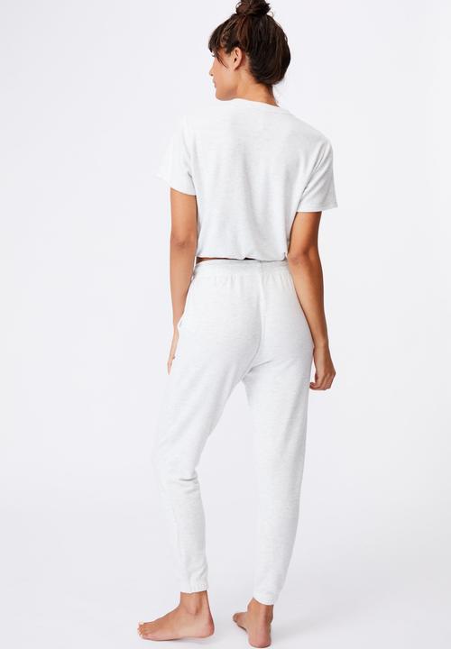 Cotton On - Super soft slim cuff pant - soft grey marle