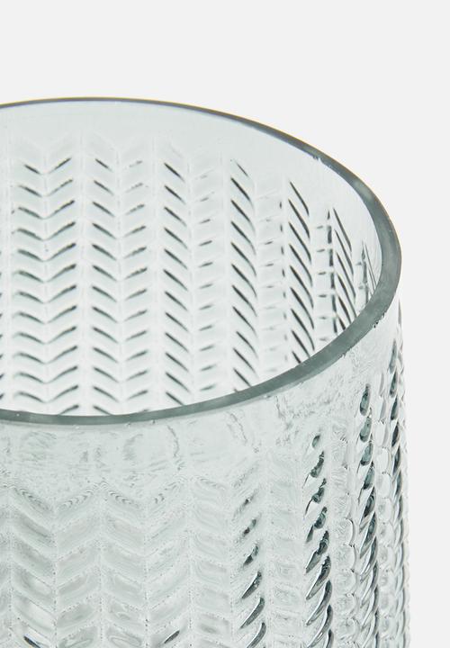 H&S - Glass vase - blue
