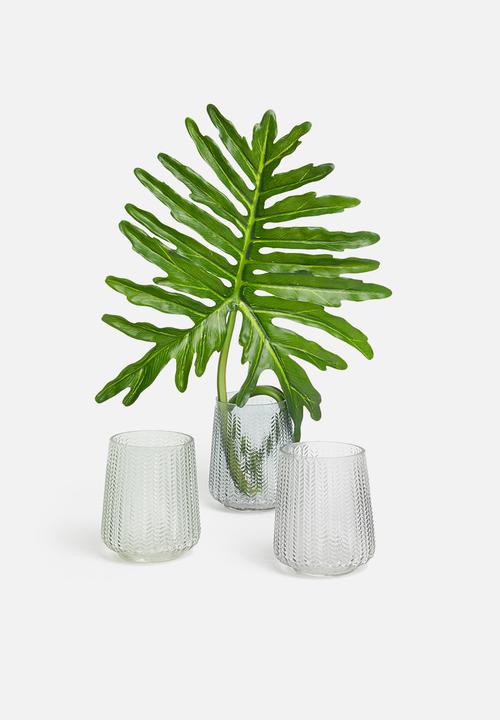 H&S - Glass vase - grey