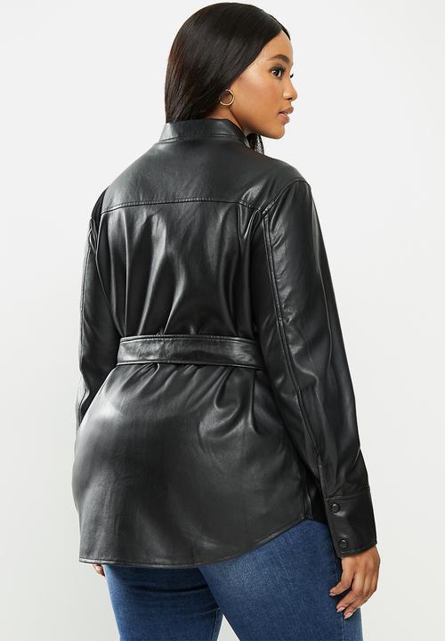 Violeta by Mango - Plus Jacket cuero - black