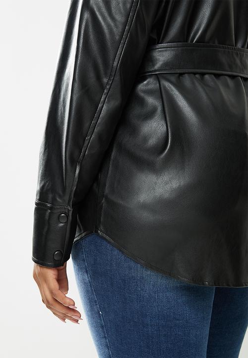 Violeta by Mango - Plus Jacket cuero - black