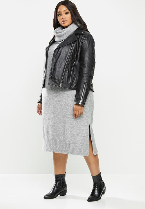 Violeta by Mango - Plus Leather Jacket onetior - black