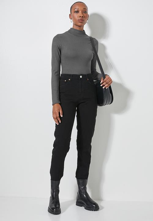 Superbalist - 2 Pack fine rib funnel neck bodysuits - grey & aqua