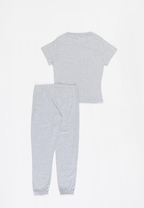 Rebel Republic - Girls pj set - grey