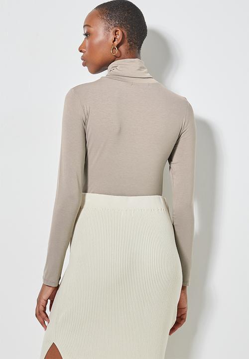 Superbalist - 2 Pack poloneck tops - taupe & black