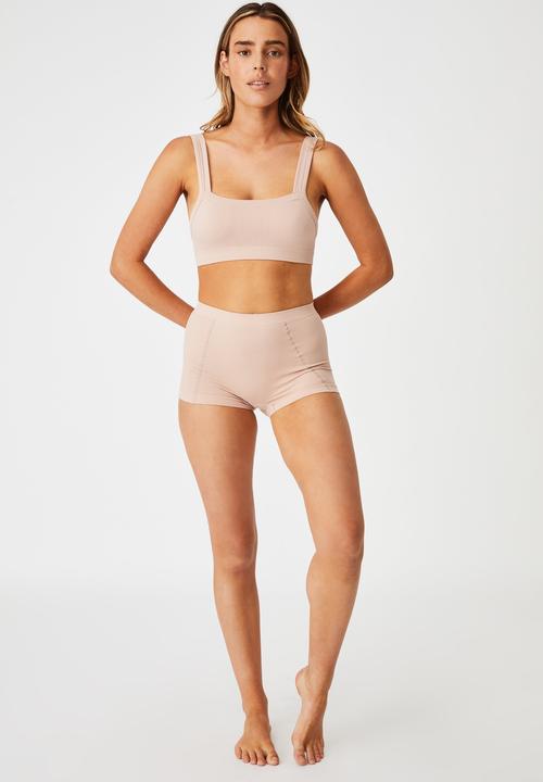 Cotton On - Seamfree chunky straight neck crop - new latte