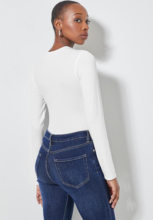 Superbalist - 2 Pack crew neck bodysuit - black & white
