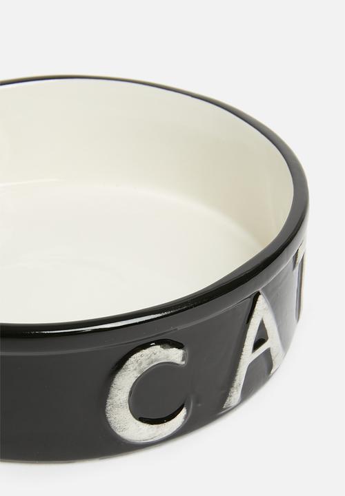 Pet Collection - Cat typo bowl - black