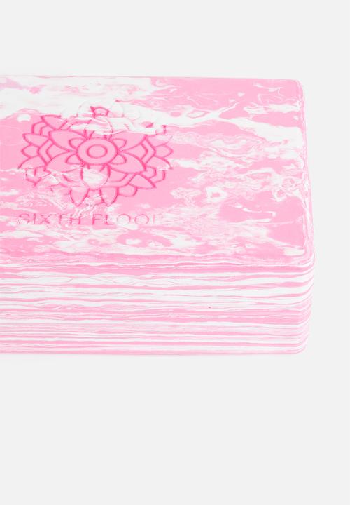 Sixth Floor - Yoga block - marble pink swirl