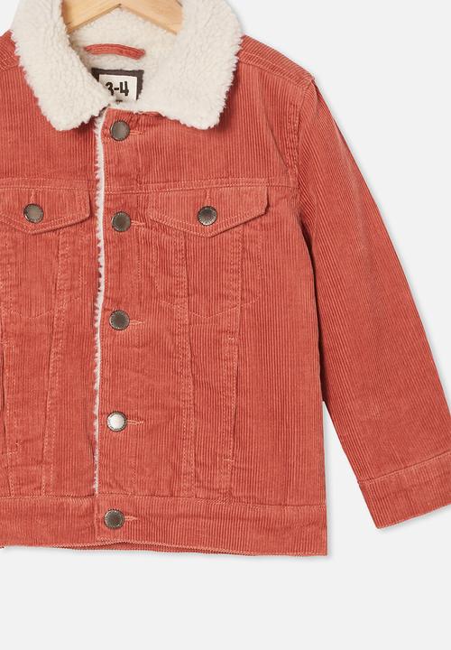 Cotton On - Jamie cord sherpa jacket - chutney