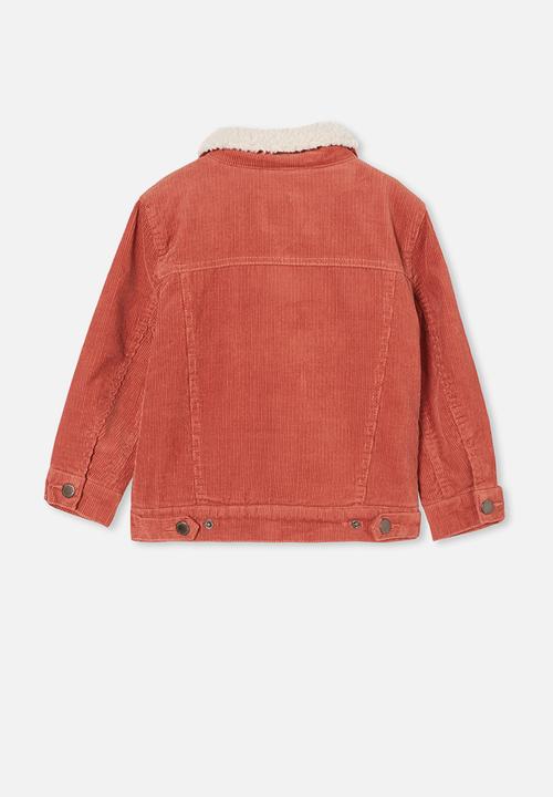 Cotton On - Jamie cord sherpa jacket - chutney