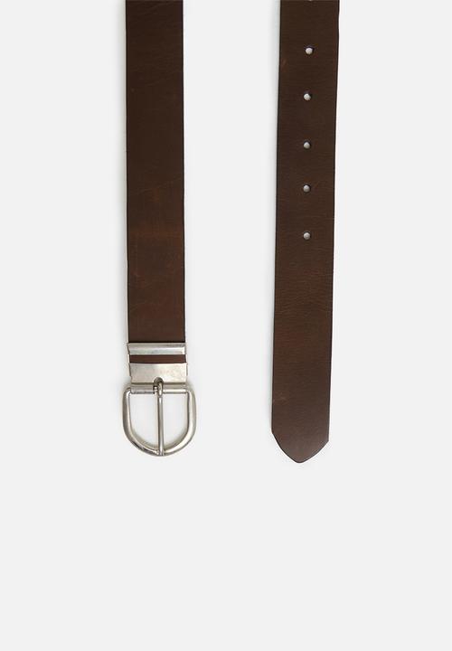 Superbalist - Reversible leather belt - black & brown