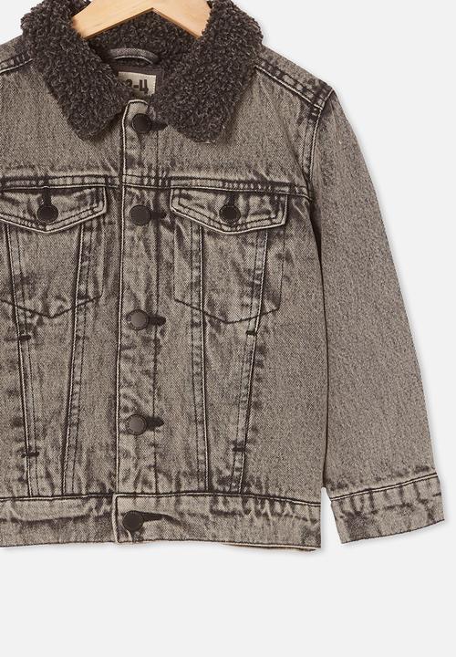 Cotton On - Jessie denim sherpa jacket - grey